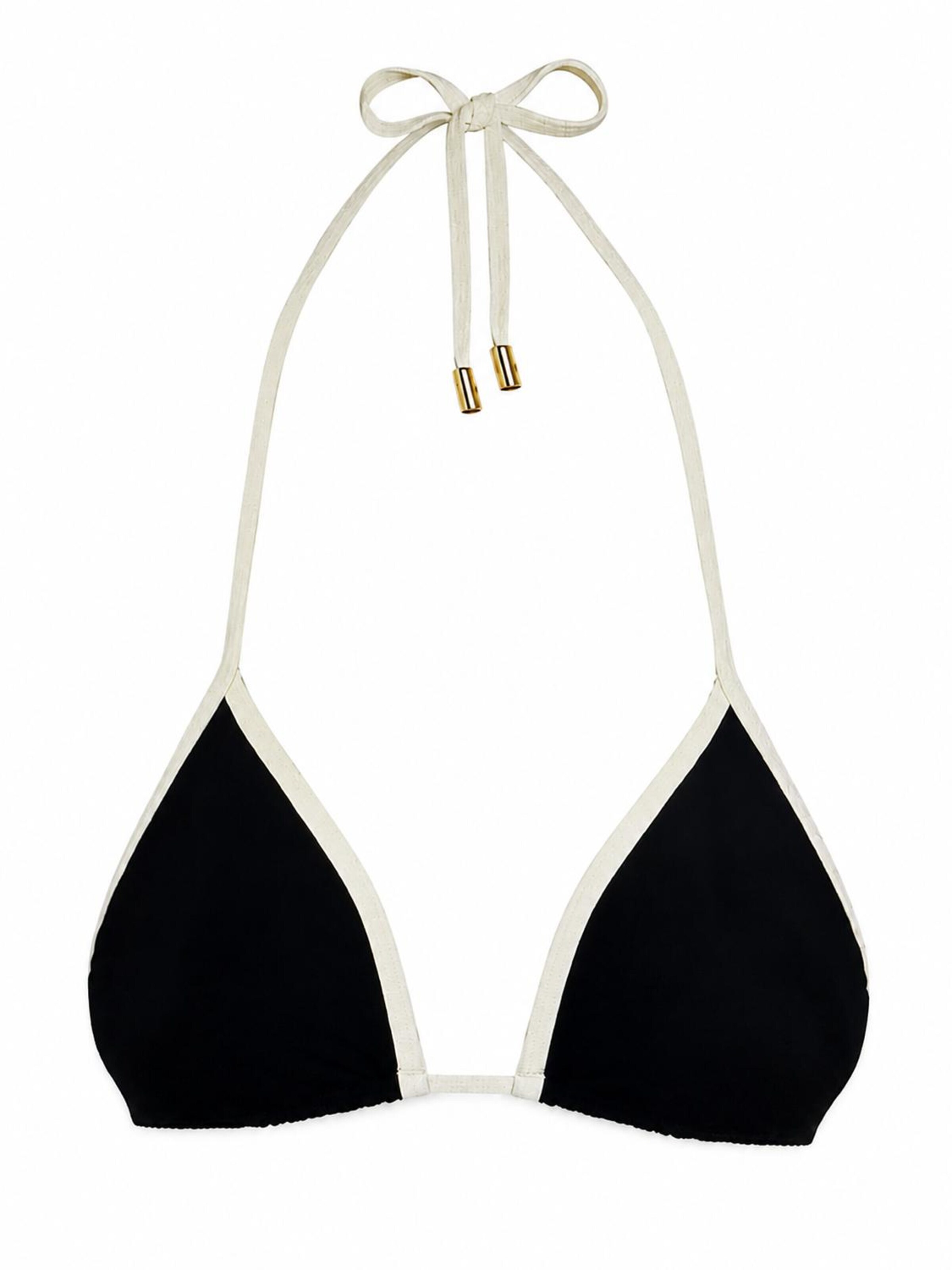 Uniqueswimwear Triangel Bikinitop 'Milano bikini top' in Zwart: voorkant