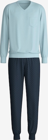 CALIDA Pajamas long 'Relax Imprint' in Blue: front