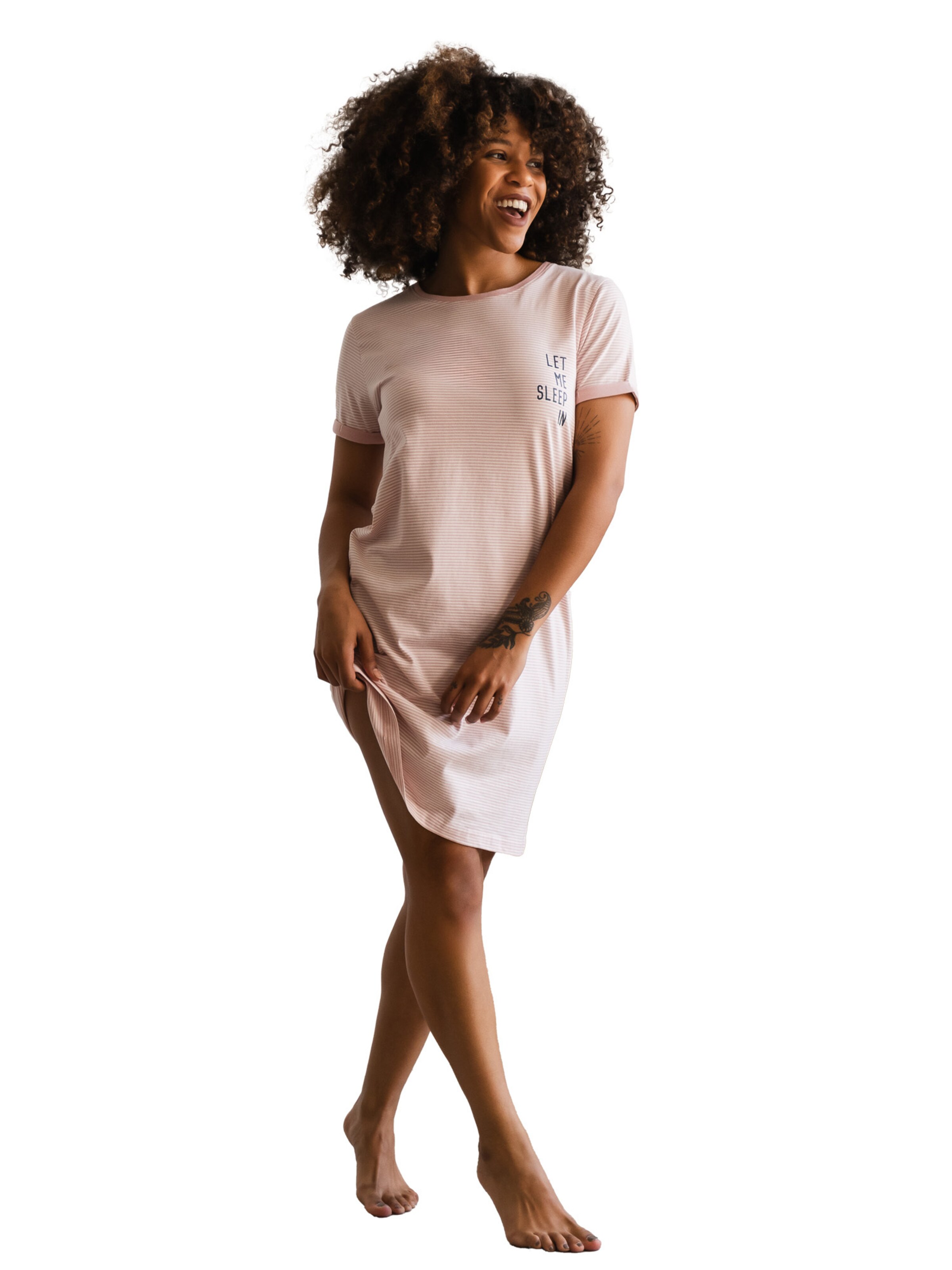 By Louise - Camiseta para dormir ' Classic ' en rosa: frente