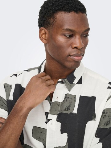 Only & Sons - Ajuste regular Camisa 'ONSHarvi' en negro