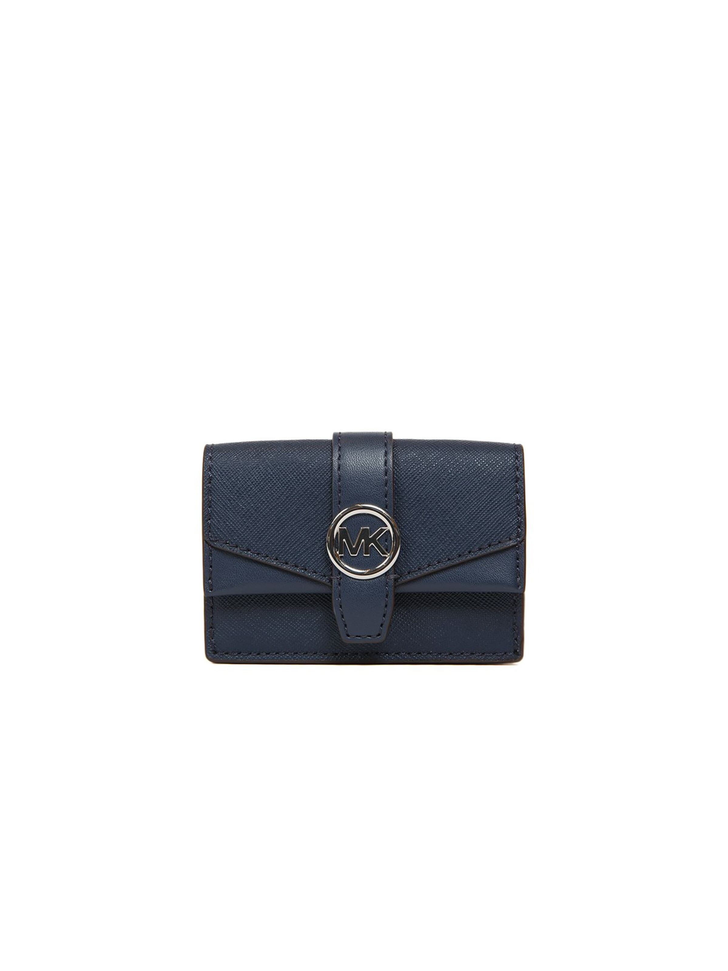 Michael Kors Portemonnaie 'Money Pieces Extra-Small Flap Trifold'‌ in Blau: Vorderseite