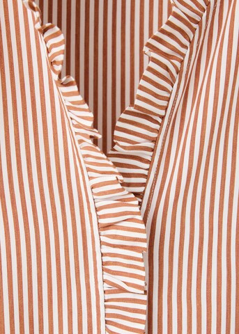 MANGO Bluza 'FLORETA' | rjava barva