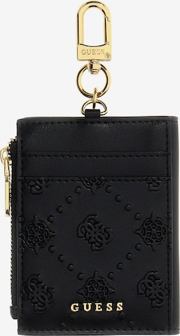 GUESS Schlüsselanhänger 'Peony' in Schwarz: Vorderseite