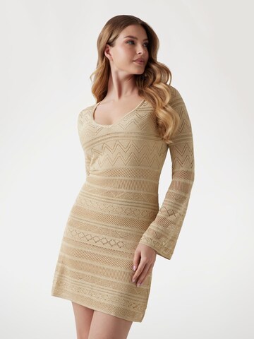 GUESS Knitted dress 'Nellie' in Gold: front
