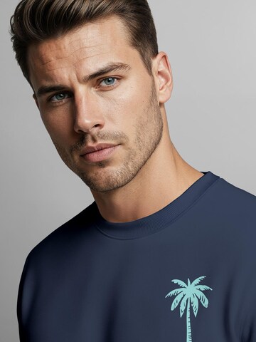 Neverless Sweatshirt 'Palme' in Blue