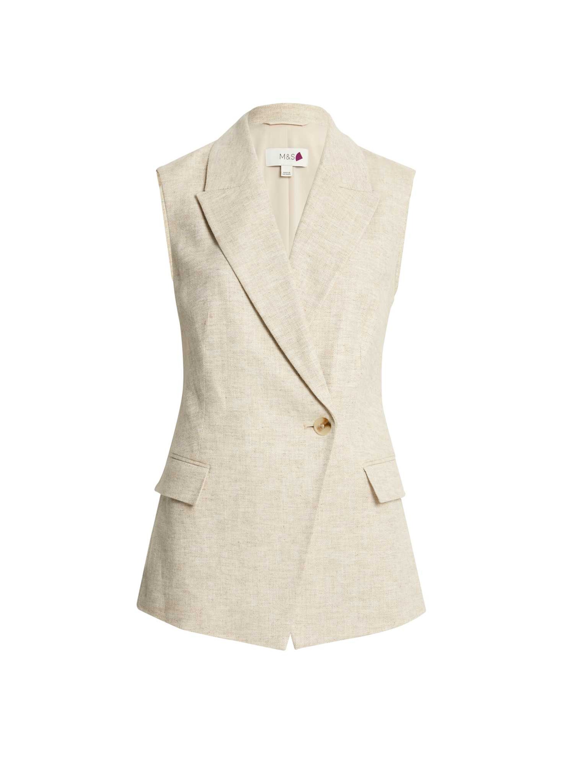 Blazer Marks & Spencer en beige : devant