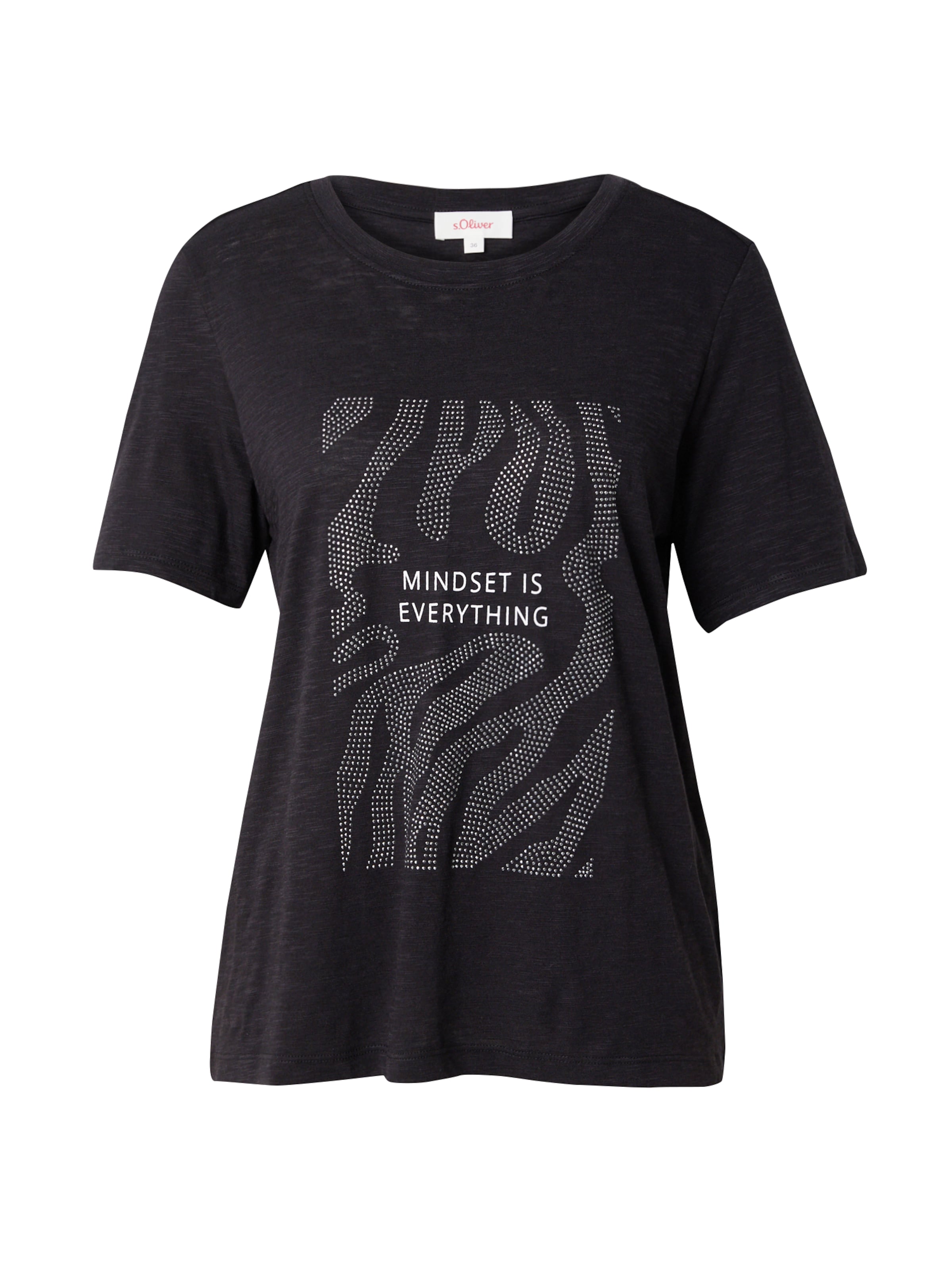 T-shirt s.Oliver en noir : devant