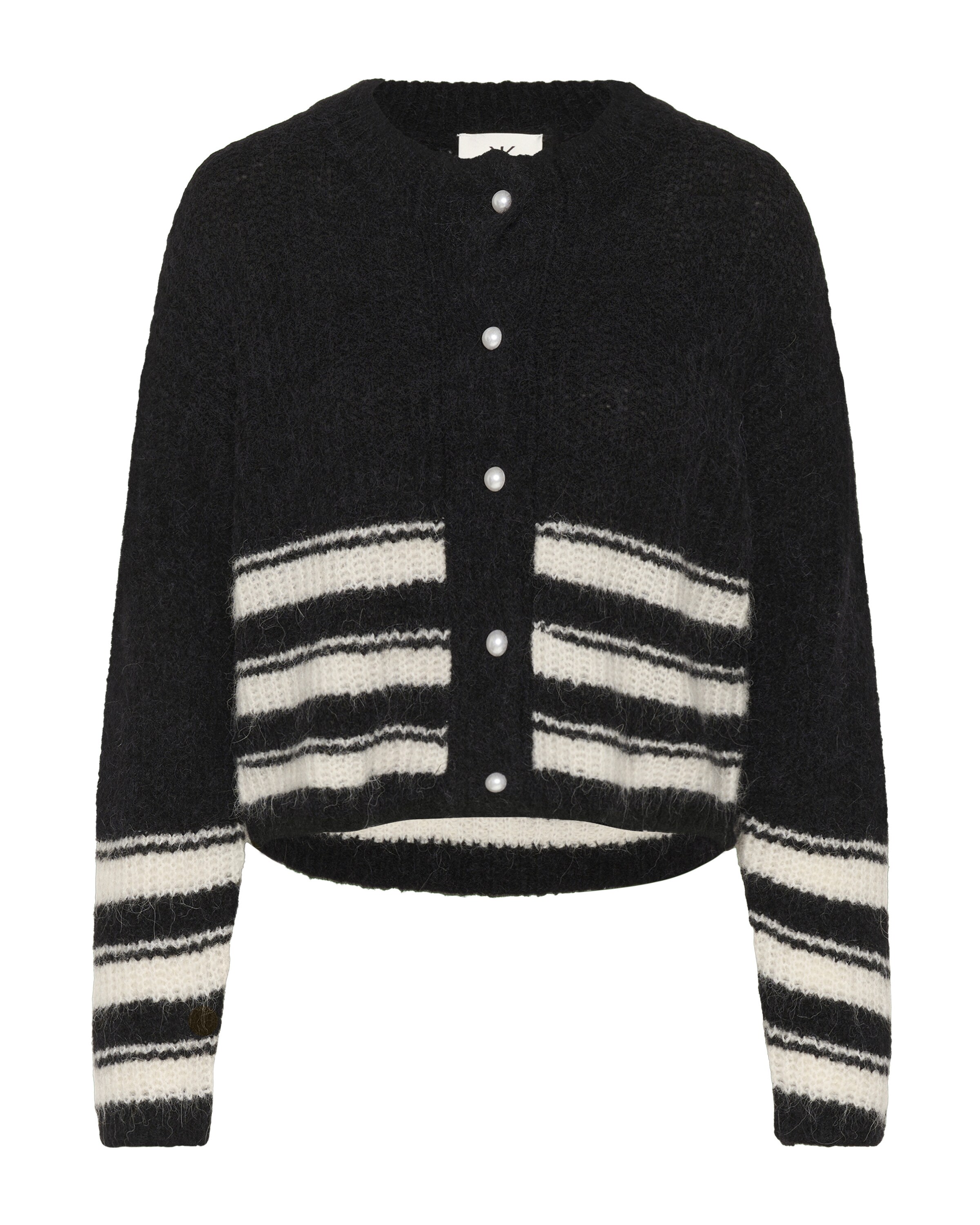 KAREN BY SIMONSEN Strickjacke 'Carrie' in Schwarz: Vorderseite