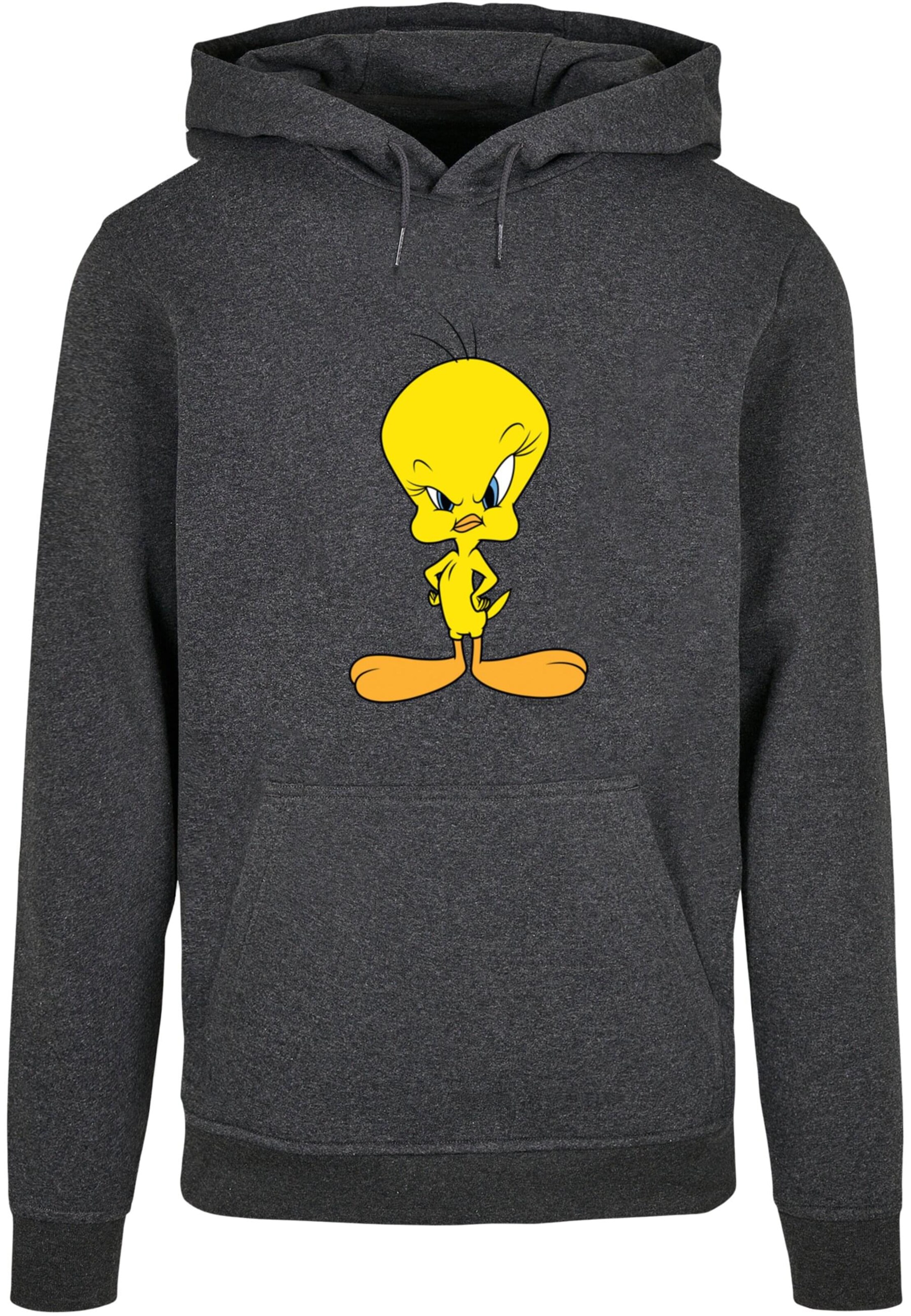 ABSOLUTE CULT Sweatshirt 'Looney Tunes - Angry Tweety' in Grijs: voorkant