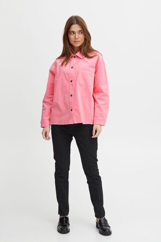 PULZ Jeans - Casaco meia-estação em rosa
