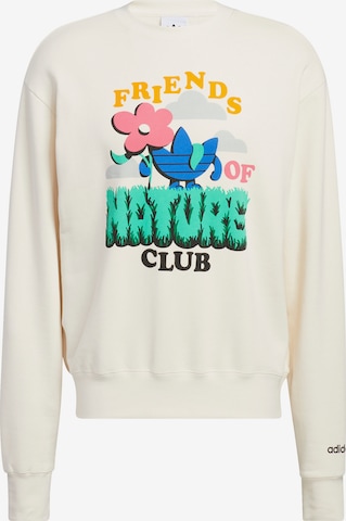 ADIDAS ORIGINALS Sweatshirt 'Friends Of Nature Club' in White: front