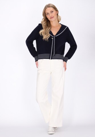 DreiMaster Maritim Knit cardigan in Blue: front