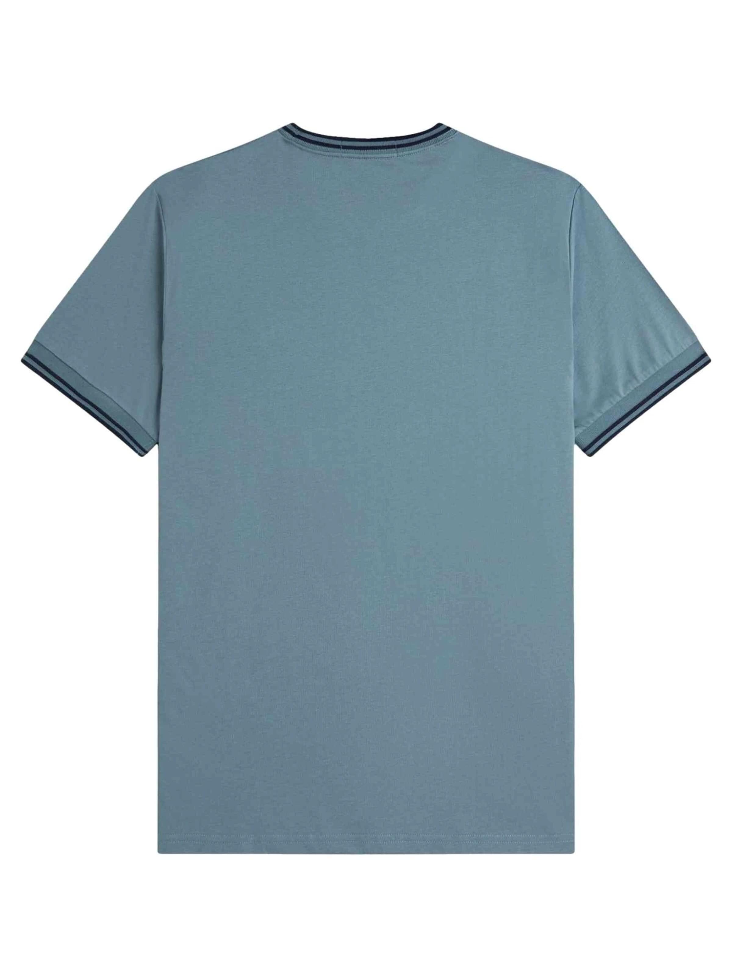 Fred Perry Koszulka 'Camiseta fred perry azul contrast ribeted tee' w kolorze niebieski