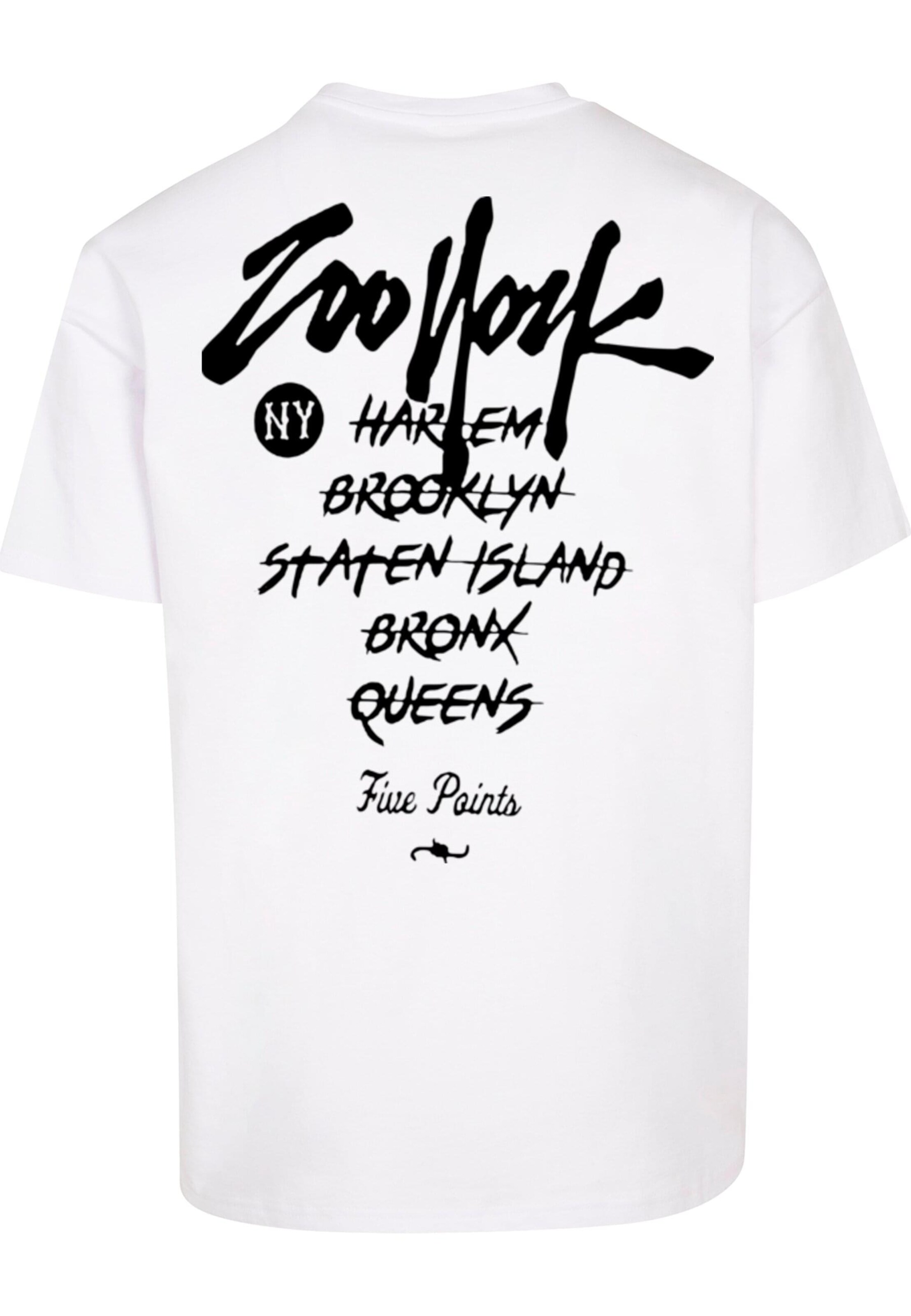 ZOO YORK Tričko 'City Tags' – bílá