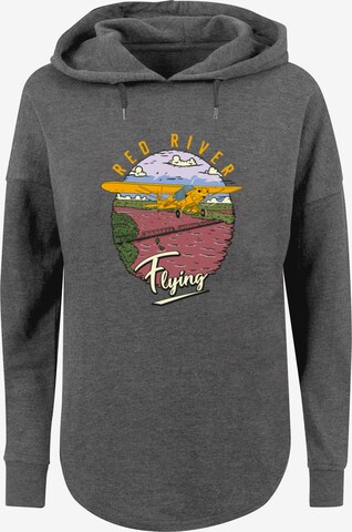 F4NT4STIC Sweatshirt 'Red River Flying' in Grey: front