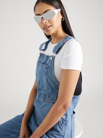 Monki Loosefit Tuinbroek jeans in Blauw