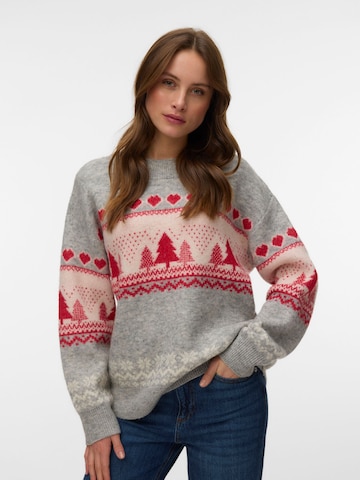 VERO MODA Trui 'VMNEW' in Grijs: voorkant