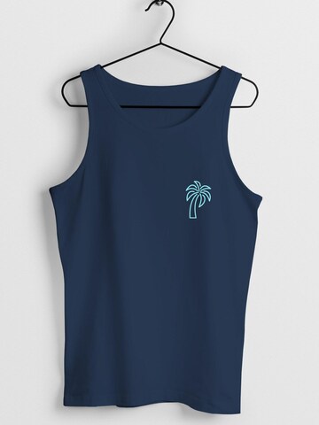 Neverless Shirt 'Palm Lineart' in Blue