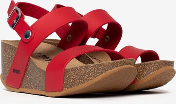 Bayton Strap sandal 'Selene' in Red