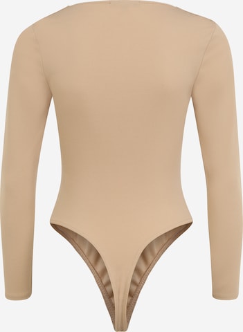 Missguided Petite Tričkové body – béžová