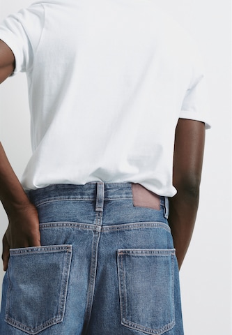 Baggy Jeans de la Pull&Bear pe albastru