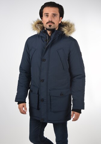 !Solid Winter Parka in Blue: front