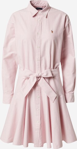 Abito camicia di Polo Ralph Lauren in rosa: frontale