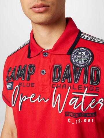 CAMP DAVID Shirt in Rood