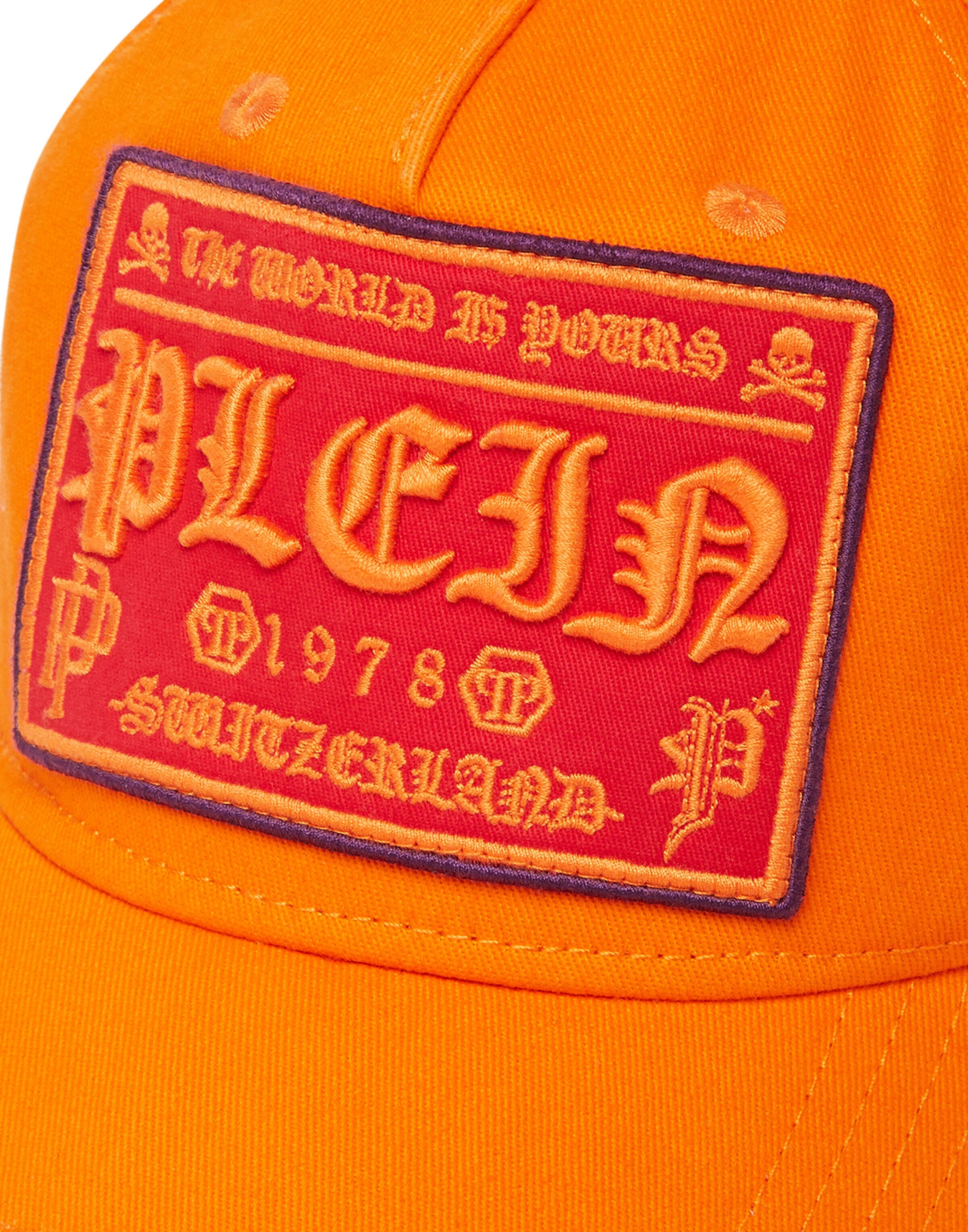 Philipp Plein - Gorra 'Gothic Plein' en naranja