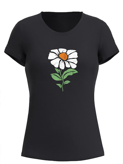GORHEY Shirt 'Women's Summer Casual Cotton T-Shirt with Daisy Print' in Black, Item view