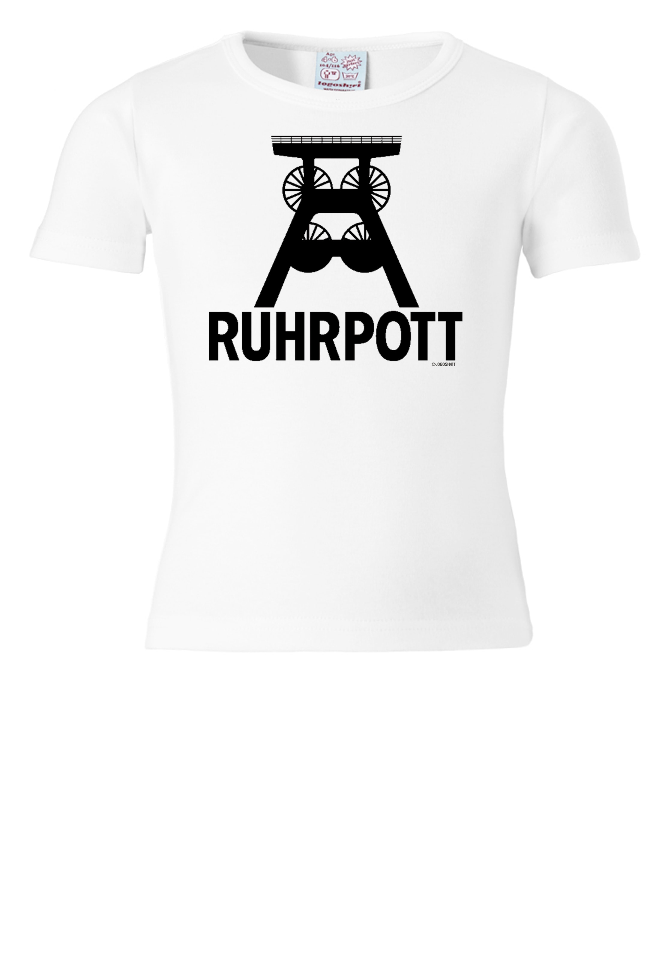 LOGOSHIRT Shirt 'Ruhrpott' in White: front