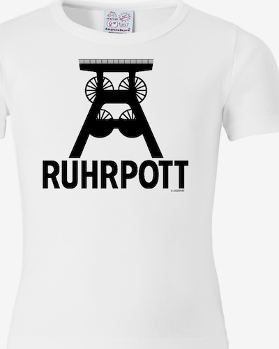 LOGOSHIRT T-Shirt 'Ruhrpott' in 158-164 in schwarz / weiß, Produktansicht