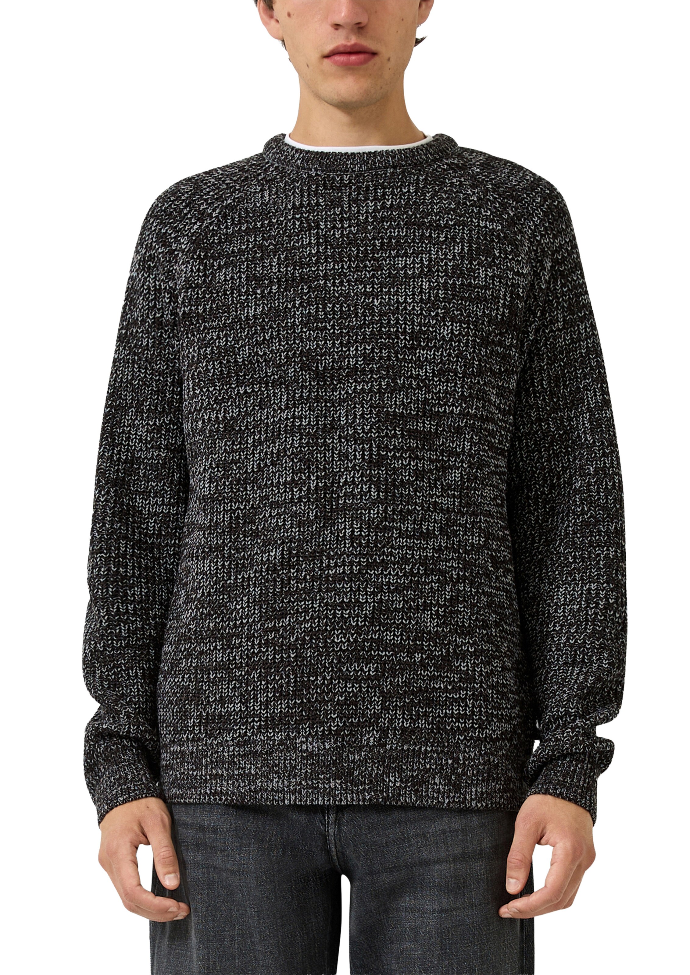 Pull-over QS en noir : devant