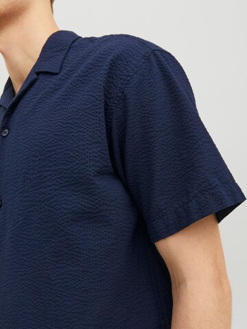 JACK & JONES - Ajuste regular Camisa 'PALMA' en azul