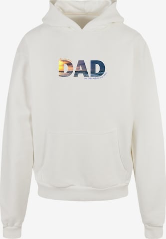 Merchcode Sweatshirt 'For The Best Dad' in Wit: voorkant