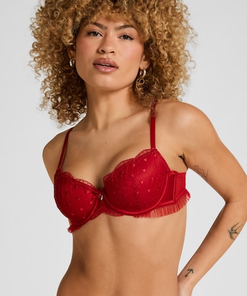 Hunkemöller T-shirt BH in Rood: voorkant