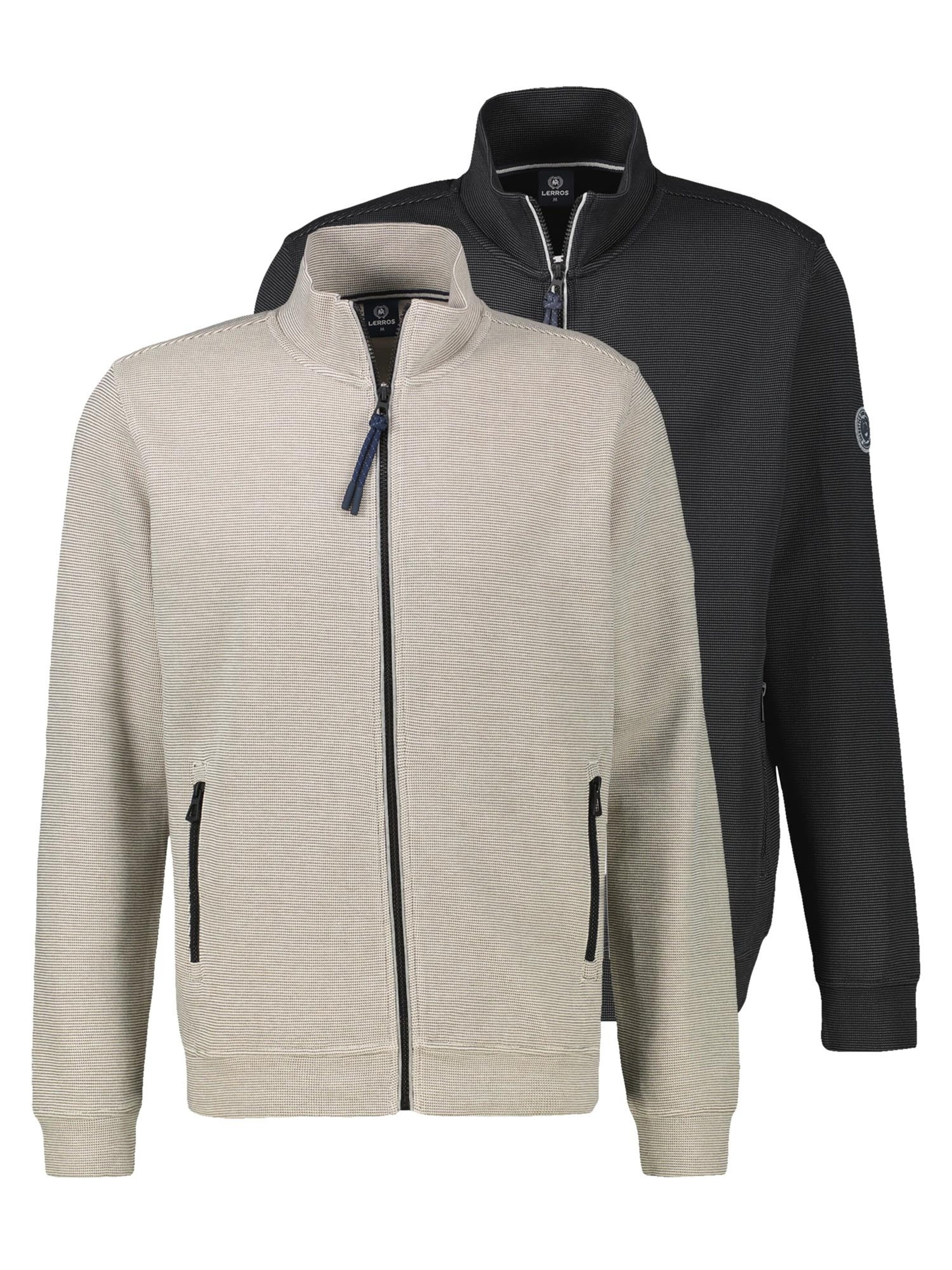 LERROS Sweatjacke 'Basic'‌‌‌‌ in Schwarz: Vorderseite