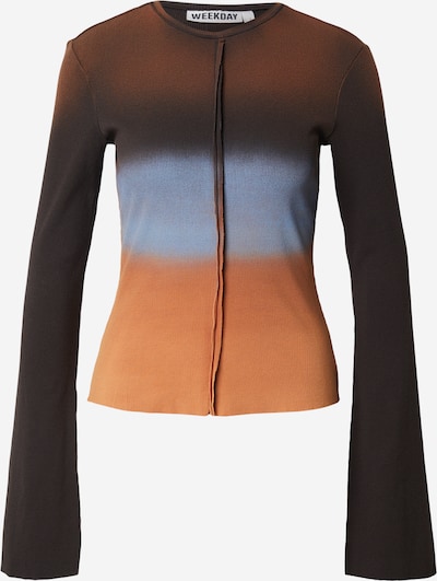 WEEKDAY Majica u svijetloplava / smeđa, Pregled proizvoda