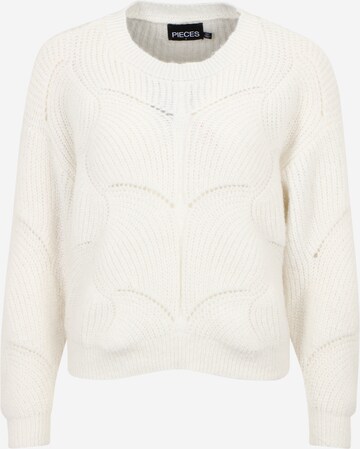 Pieces Petite Sweater 'OFELIA' in White: front