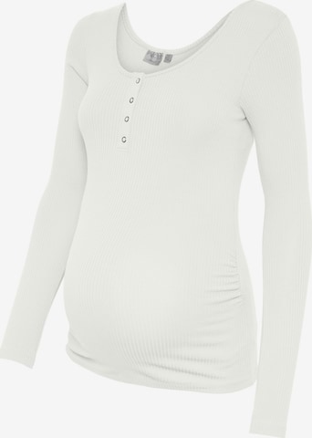 Pieces Maternity Shirt 'Kitte' in Wit: voorkant