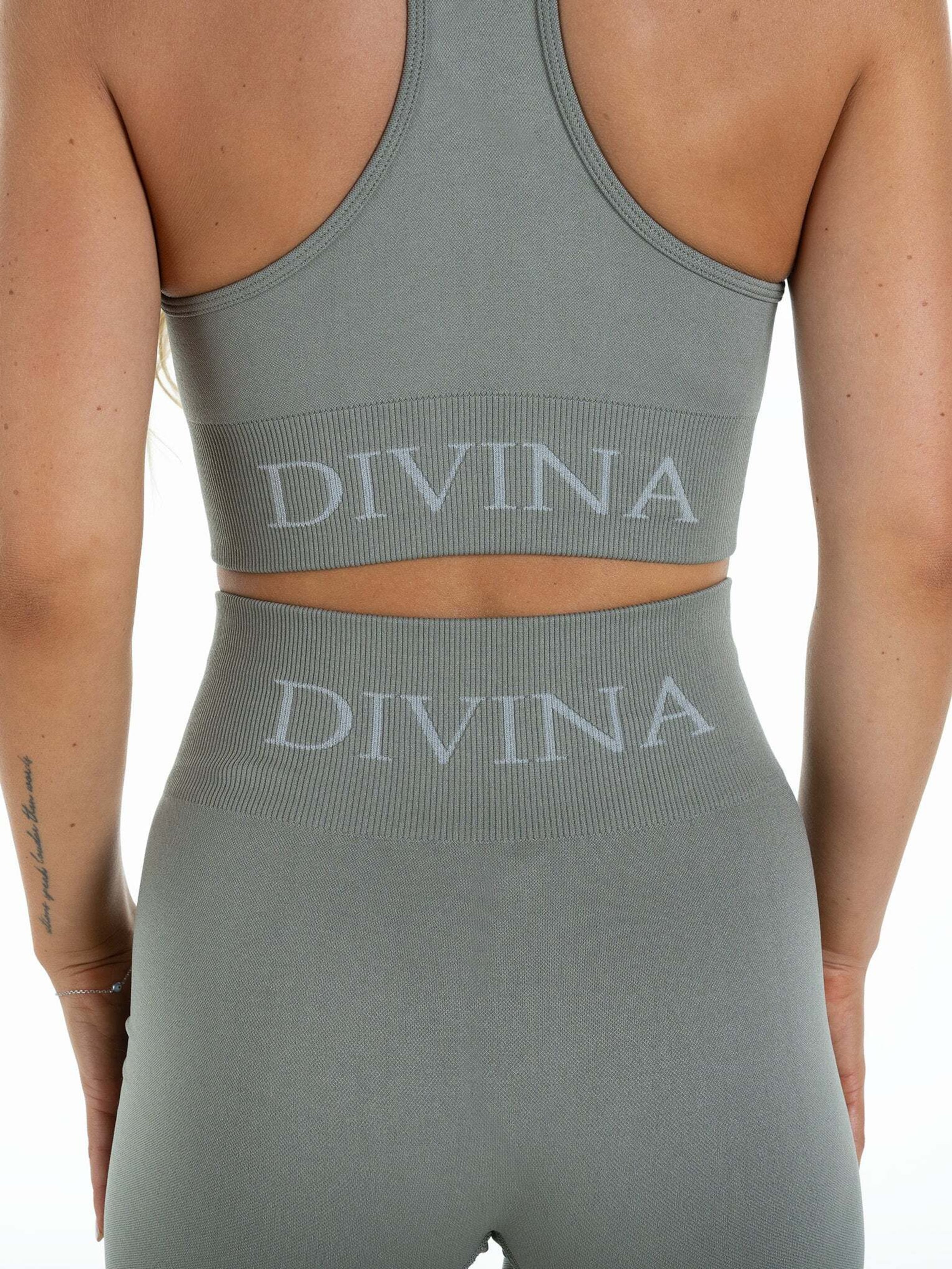 Skinny Pantalon de sport 'Conscious' Divina en gris