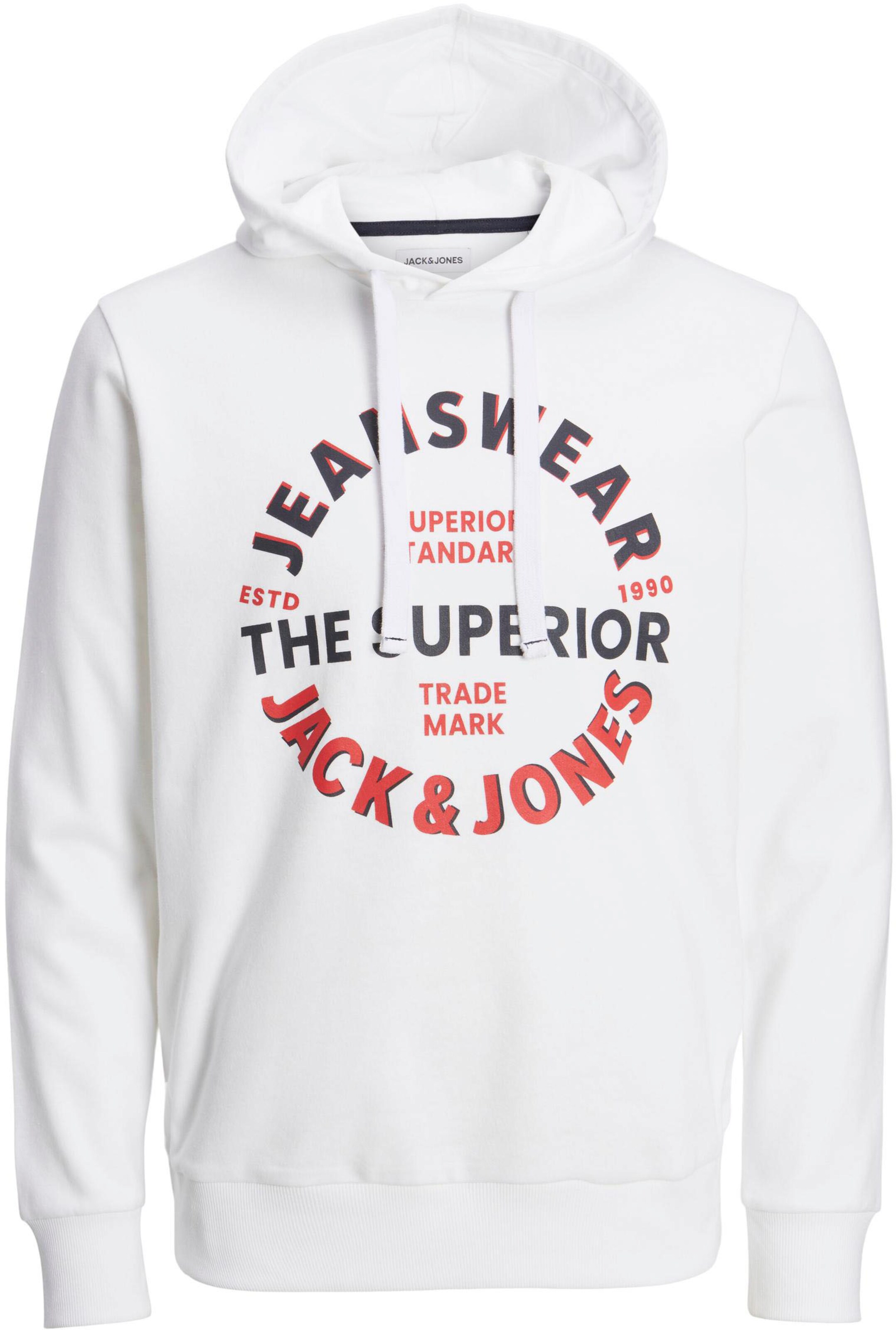 JACK & JONES Sweatshirt in White: front