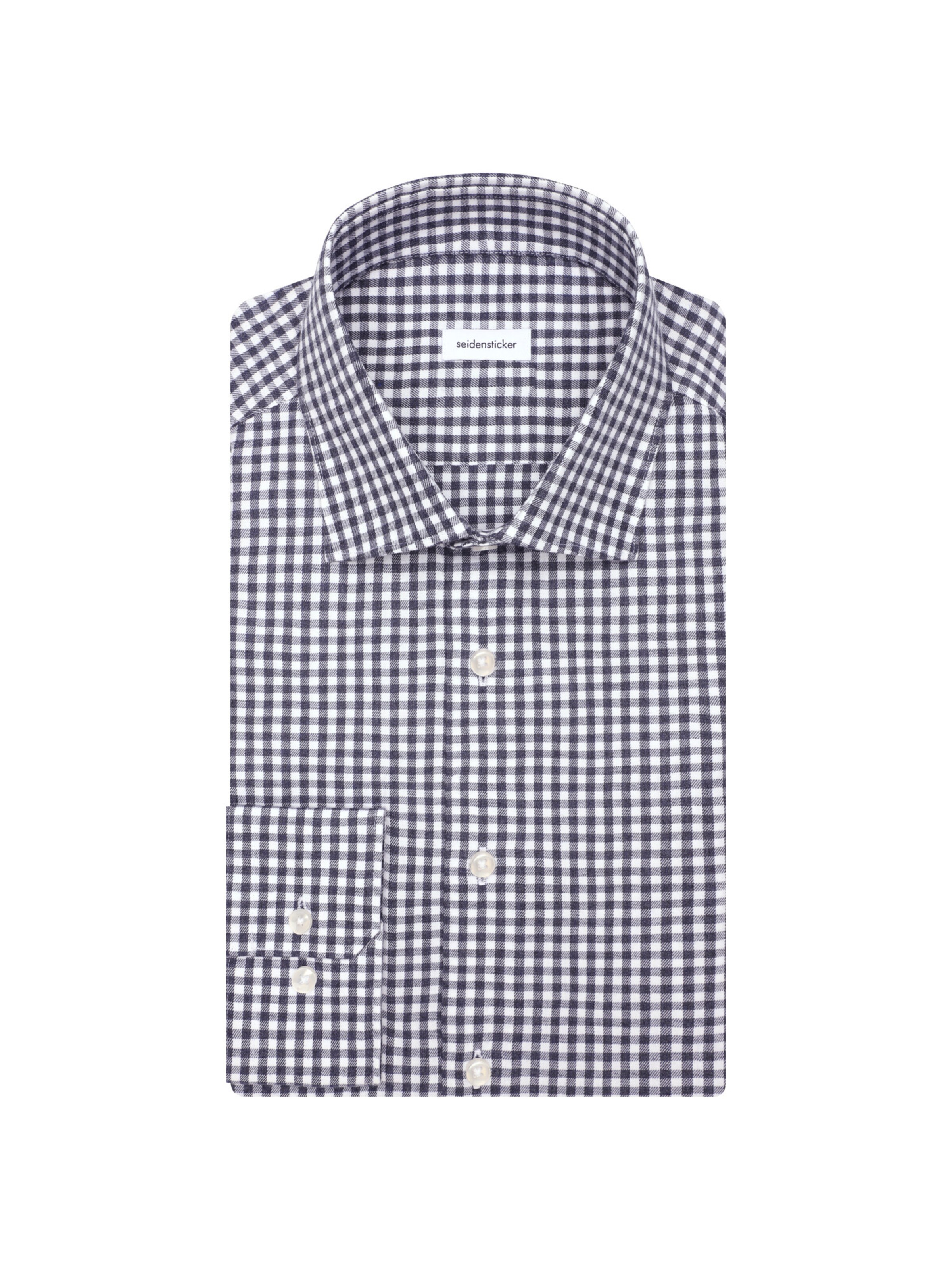 SEIDENSTICKER Slim fit Zakelijk overhemd 'SMART FLANNELS' in Blauw