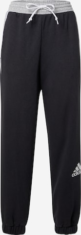 ADIDAS SPORTSWEAR - Tapered Pantalón deportivo 'Essentials' en negro: frente