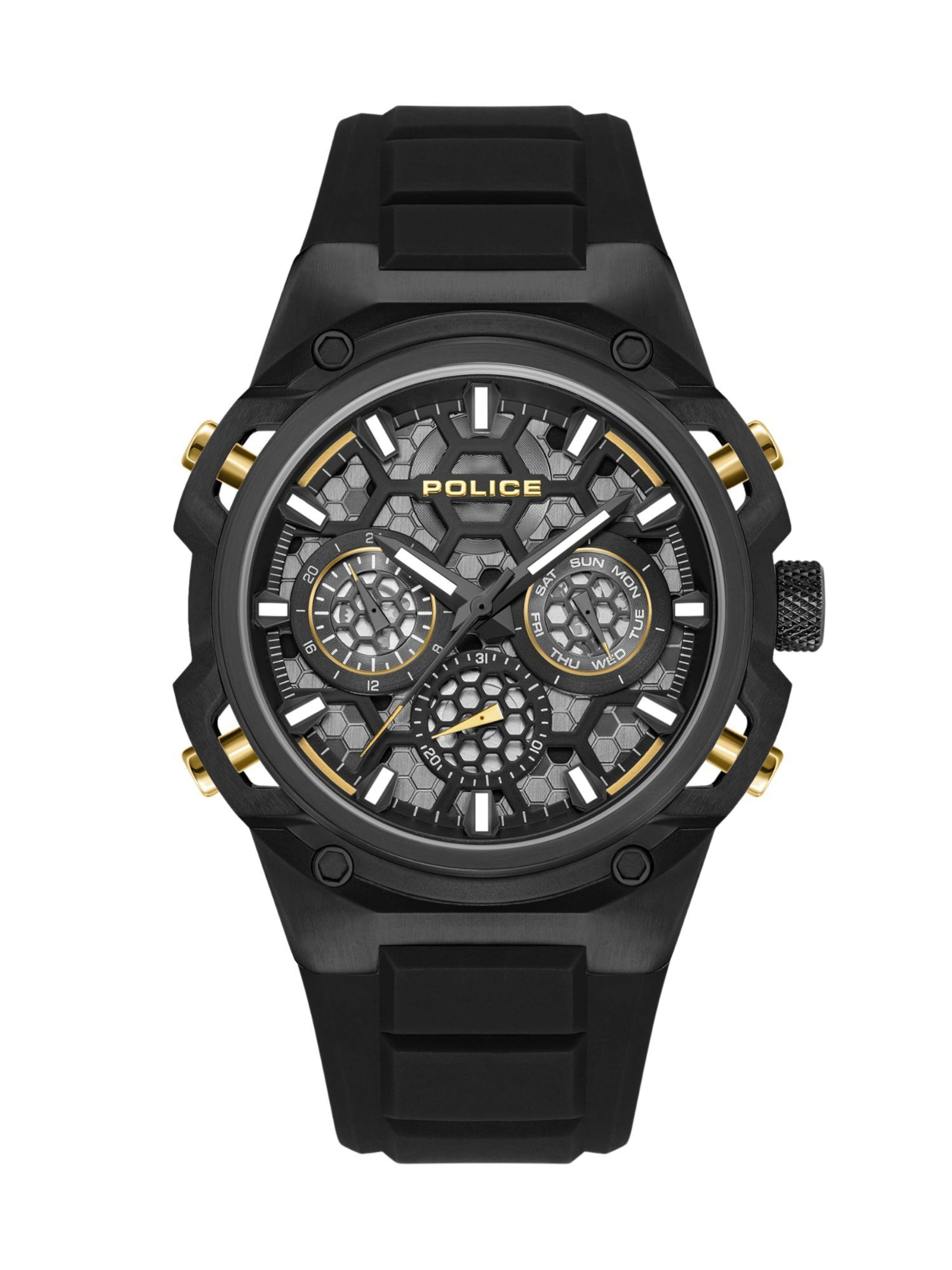 POLICE Analog watch 'Challenger' in Black: front