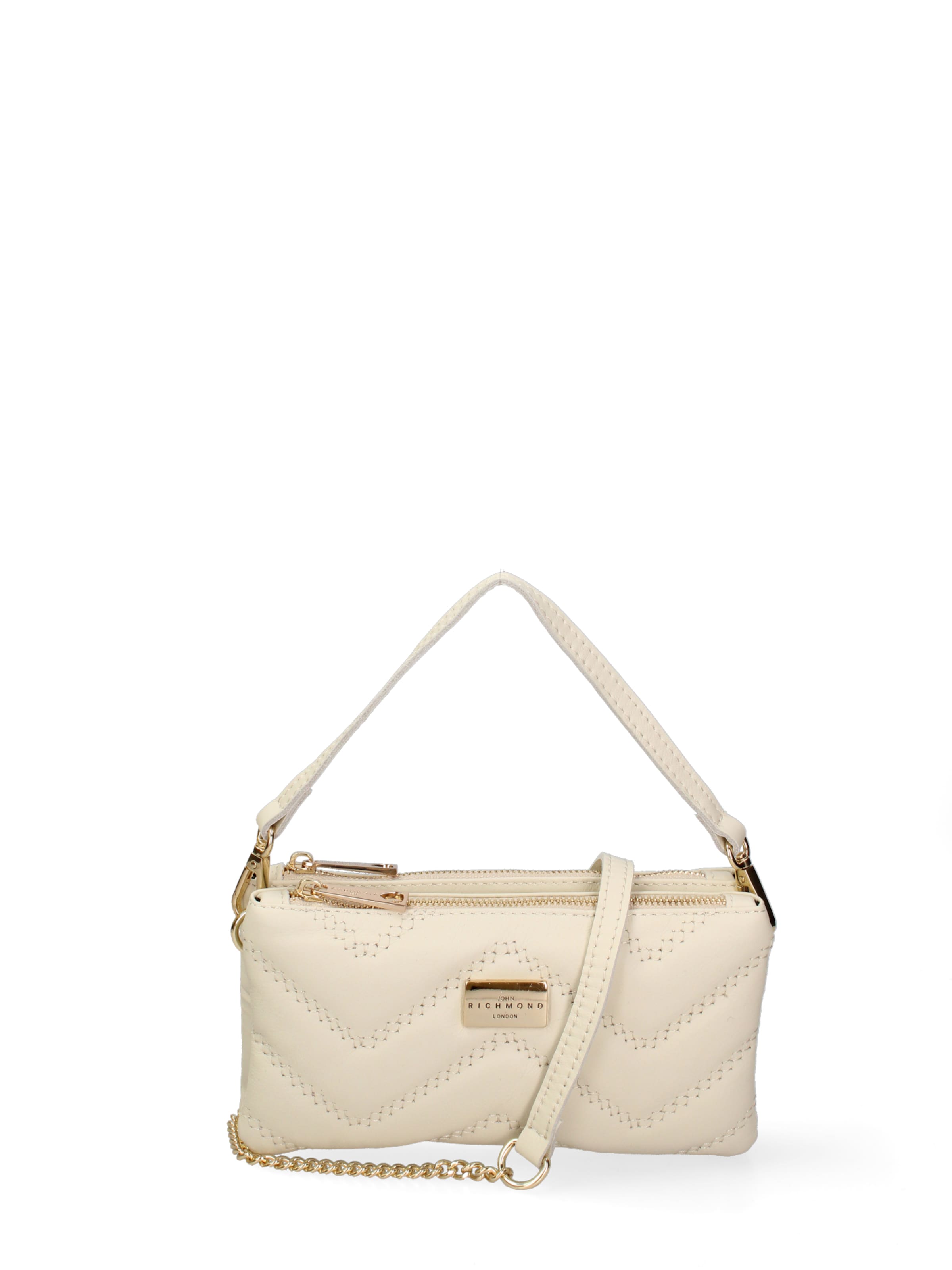 John Richmond Shoulder bag in Beige: front