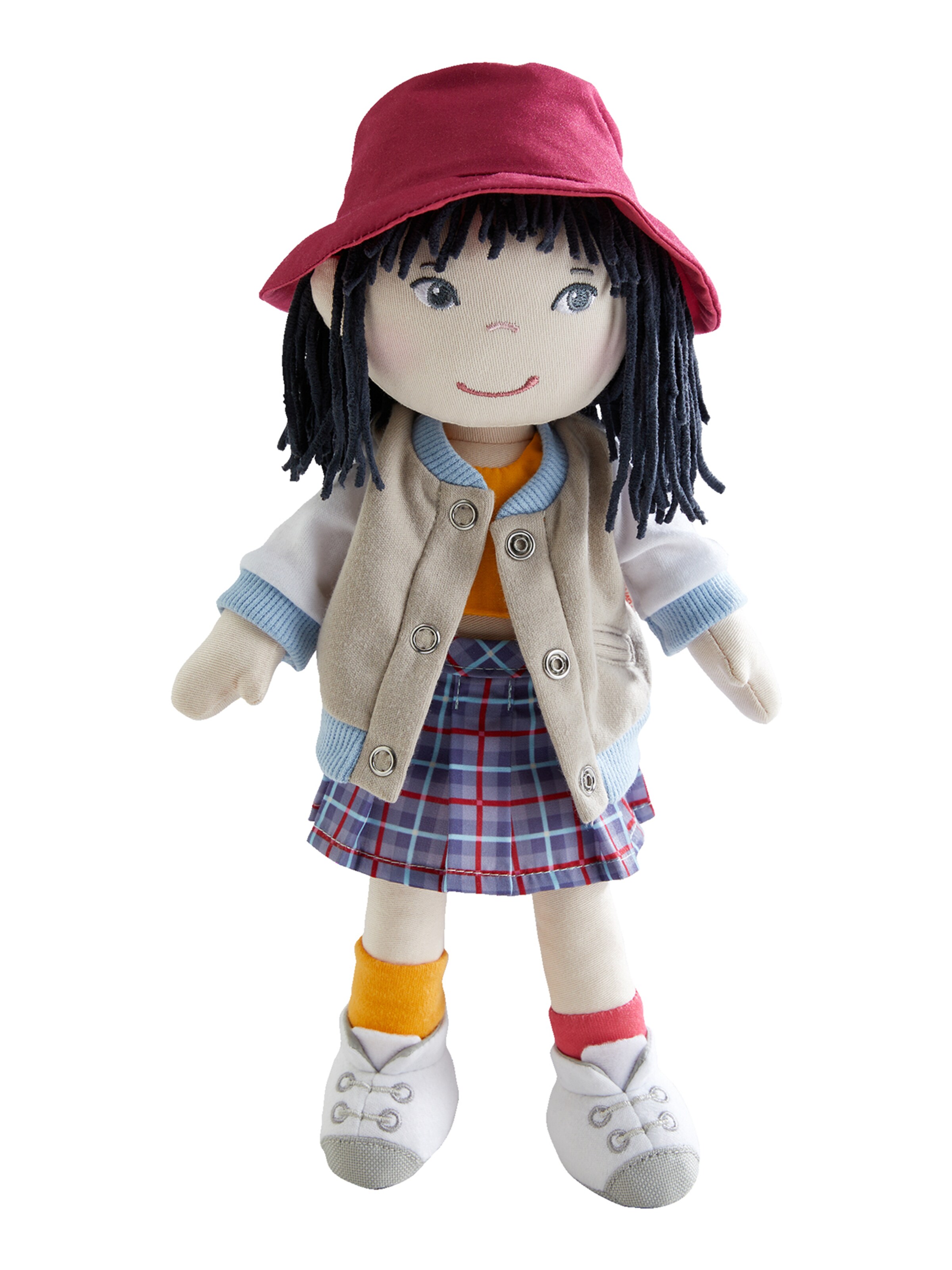 HABA Stuffed animals 'Kuschelpuppe' in Purple: front