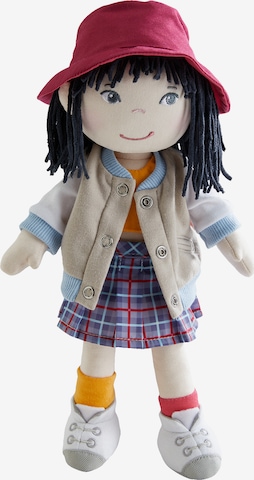 Animaux en peluche 'Kuschelpuppe' HABA en violet : devant