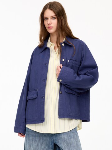 Pull&Bear Tussenjas in Blauw: voorkant