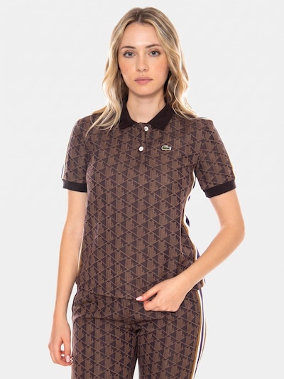 LACOSTE T-shirt 'Polo Shirt M/C 9I4 -- Brown Women's Polo Shirt with All Over Logo Women's' en XXXS en marron, Vue avec produit